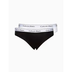 Kit 2 Calcinhas Menina Mini Modern Cotton Calvin Klein Underwear - Preto / Branco