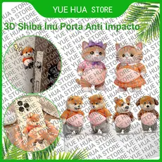 2Pcs Amortecedor de Porta Anti Impacto de Silicone Shiba Inu - Protetor de Maçaneta e Parede Adesivo Macio Batedor
