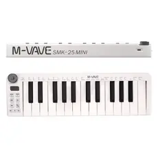 M-vave SMK-25 mini Teclado MIDI 25 Teclas Sensíveis À Velocidade Suporte A Conexão Sem Fio/USB Seqüencial Portátil