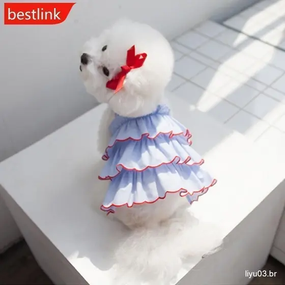 BESTLINK Verão Outono Gato Vestido De Princesa Roupas Para Animais De Estimação Confortável Macio Filhote De Cachorro Cã