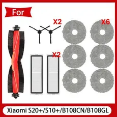 Para Robô Vácuo S20 +/S10 Plus/B108GL/B108CN B113CN Peças De Reposição Filtro Principal Escova Lateral Mop