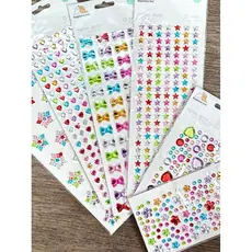 168pc Adesivos 3D comdiamante para Pets –Coloridos, Estrelas, Borboletas e Corações –Cola Importada Pacote com Múltiplas