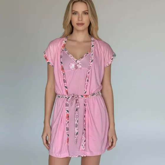 Camisola Pós Parto Com Robe Cores Variadas