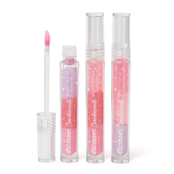 Gloss Labial 3 Cores Coleção Divertidamente - Discoteen