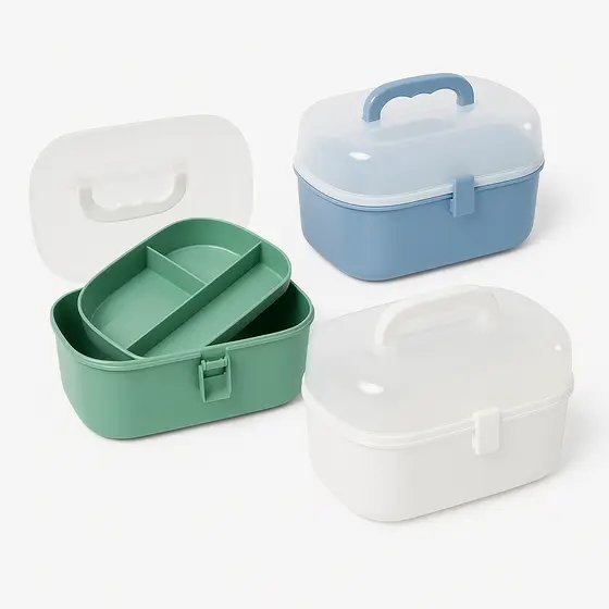 Maleta Organizadora de Maquiagem Para Manicure Pedicure Necessaire Feminina Grande Plástica