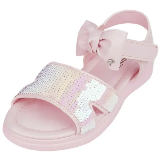 Sandalia Infantil Menina Brilho Laço Delicado Pampili Lili
