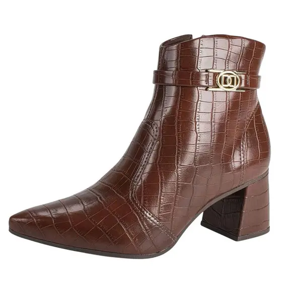 Bota Feminina Salto Medio Bloco Confortavel Elegante Dakota