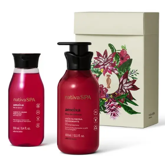 KIT PRESENTE AMEIXA (LOÇÃO 400 ML +SABONETE LIQUIDO 250 ML)