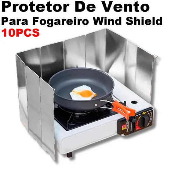 Protetor De Vento Para Fogareiro Wind Shield Camping 10PCS