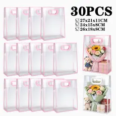 Kit 10/20/30 PCS Sacolas Plástica Para Presente Com Borda Design