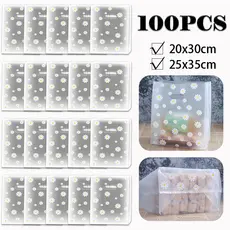 Sacolas Grandes Transparentes para Lembranças com Margaridas Reutilizáveis Kit com 10/25/50/100 Unidades