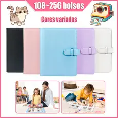 Álbum de Fotos para Câmera Instax Mini 8/9/11/7s, Capacidade de 108~256 Fotos, Vários Modelos