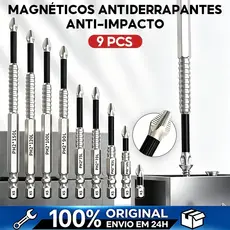 Kit Bits PH2 para Parafusadeira 1/4 Antiderrapante em Aço K5 – 9 Peças