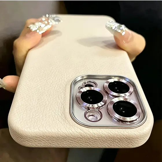 Toque Macio Igual Couro De Verdade Capa Capinha Para iPhone 14 16 15 Plus 17 Air 13 12 11 Pro Max Normal Anti impacto