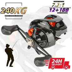 Carretel De Pesca 7.2 : 1 Sistema De Freio Magnético De Giratório De Alta Velocidade 18 + 1BB