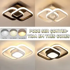 Plafon LED Moderno Com 3 Cores Para Corredor , Varanda E Vestiário 85v-265v