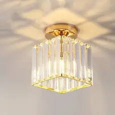 Lâmpada De Teto De Cristal 110/220v Base De Iluminação Doméstica Moderna E Minimalista + Abajur