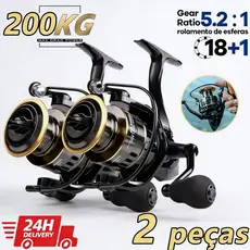 Carretel De Pesca Profissional 18 + 1BB 5 ; 2 1 De Metal Para Mão Esquerda E Direita!!