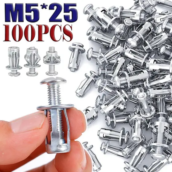 10-100PCS M5 Porcas De Trava Com Rebite De Pétalas Parafuso/Metálico De Pele De Ferro De Parede Oca Porca/Para PlacaFixa