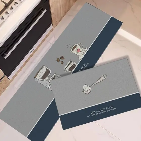 【2pcs】tapete de terra da cozinha Tapete Antiderrapante e de Secagem Rápida para Banheiro/Cozinha