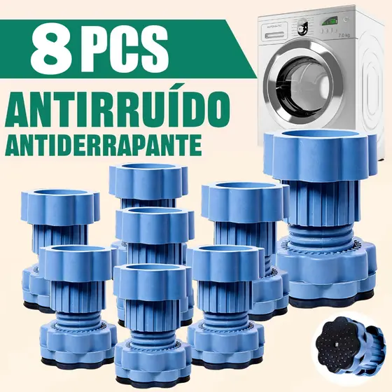 8 almofadas anti vibração pés almofadas antiderrapante absorção de choque máquina de lavar aumentando almofada esteira