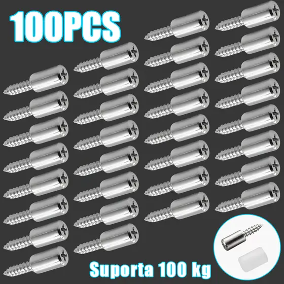 Kit 20-100 Suporte Pino P/ Prateleiras Parafuso + Capa Protetora