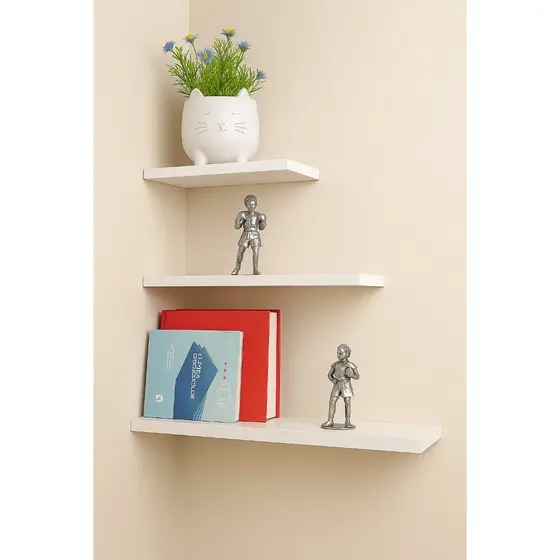 Kit 4 Prateleiras Brancas  Multiuso – Organização e Estilo em Um Só Produto!
