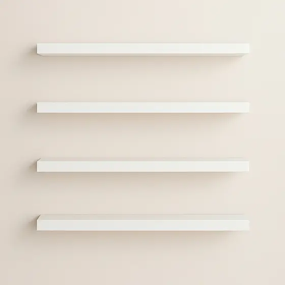 KIT COM 4 PRATELEIRAS 40X10 EM MDF | BRANCA | SOFT