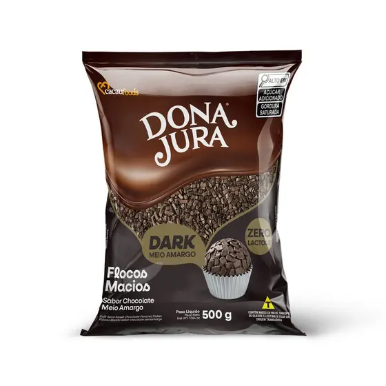 Flocos Dark Meio Amargo 500g Decora Dona Jura