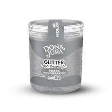 Glitter Para Decoração Prata Holográfico 5g Dona Jura