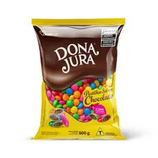 Pastilhas Confeitadas Sabor Chocolate Confete Colorido 500g