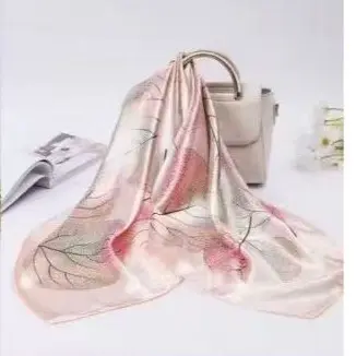 Lenços Cetim Seda Elegante Primavera Grande 90x90Lenços da Moda cachecol Cetim Cabeça Pescoço de Seda Super Moda