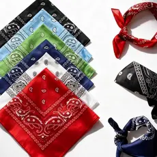 Bandana Lenço Estampado Colorido 55x55cm – 17 Cores | Acessório Versátil Unissex