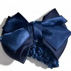 Rede de Cabelo Profissional para Enfermeira com Flor Enrolada e Laço – Elegante e Confortável