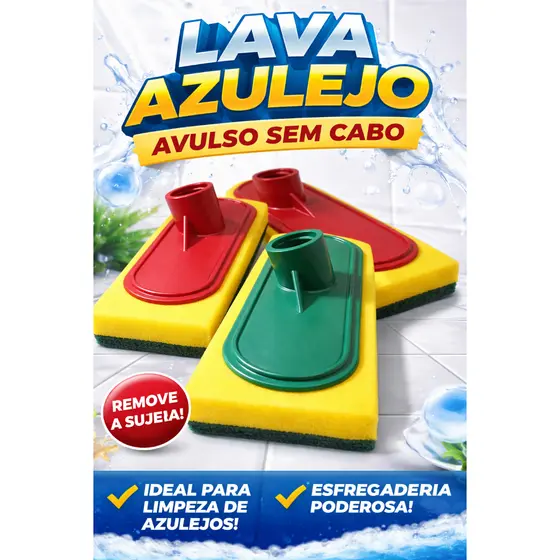 Kit 2 Lava Azulejo Avulso | Remove Sujeira Difícil | Ideal para Banheiro e Cozinha