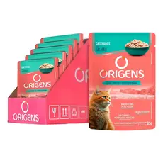 Sachê Origens Gato Castrado Salmão 85g 18un Ração Úmida