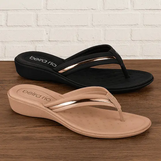 Chinelo Confort Beira Rio Ortopédico Sandália Feminina Estiloso Casual Confortável Original 8224.804
