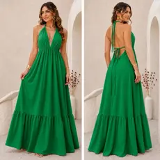 Vestido Feminina Longo Indiano Estampado Feminino Ideal Pratodo Tipo De 🎉 Festas  confortável