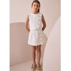 Conjunto Infantil Menina Blogueirinha Malha Short Saia + Blusa Festa Tendência 2026 Tam 10 ao 14