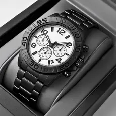 Relógio Masculino Com Pulseira De Aço e Movimento De Quartzo Adequado Para Negócios Festas Reuniões