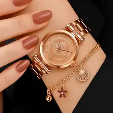 Relógio de Pulso Feminino com Mostrador Fino Rosê Luxo Presente Sofisticado Movimento Quartzo