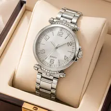 Relógio Feminino Pallyjane Guke Casual Dourado Banhada a Ouro 18k em Aço Inoxidável