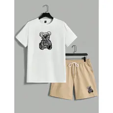 Camiseta 30.1 e Short Tectel Conjunto Urso New Jornal Urbans Life Masculino Lançamento Promoção
