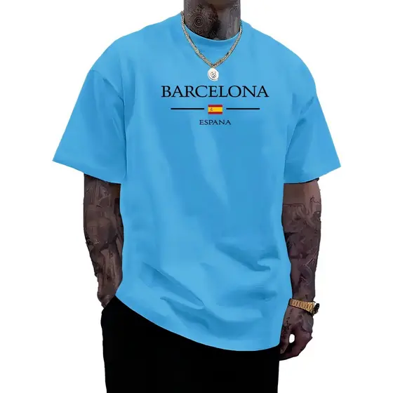 Camiseta Unissex Barcelona 100% Algodão Alta Qualidade Cores Especiais  Premium Envio Imediato