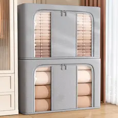 Caixa Organizadora com 2 lidar Zíper Antimofo Impermeável Guarda Roupas Brinquedos Viagem