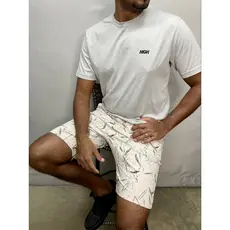 Brechó, blusa HIGH, bermuda POLO WEAR, originais, look masculino, bermuda estampada, blusa de marca.