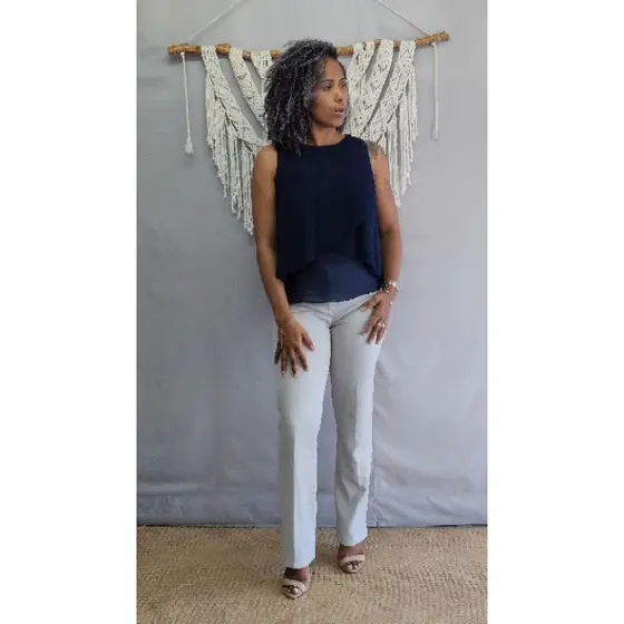 Brechó, blusa Z A R A original usado, blusa luxo, calça C H A R M I N G, calça social, calça alfaiataria, look clássico