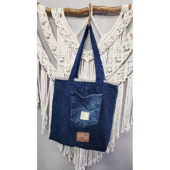 Brechó e Upcycling, bolsa jeans, bolsa ombro, pinterest,  jeans reaproveitável, artesanato.