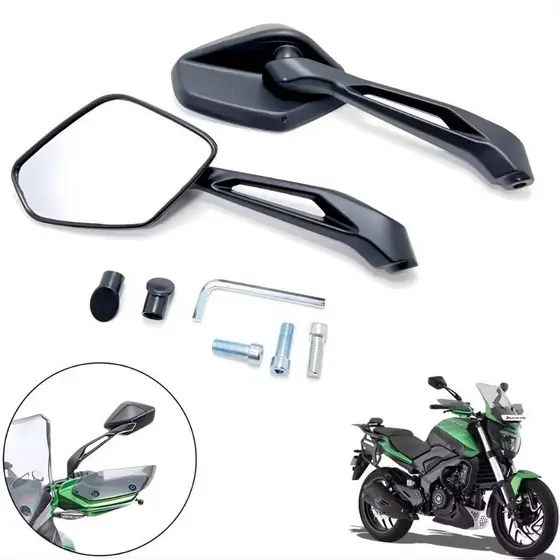 Par Retrovisor Bajaj Dominar 400 Rosca Universal Haste Alumínio Titan 160 Fazer