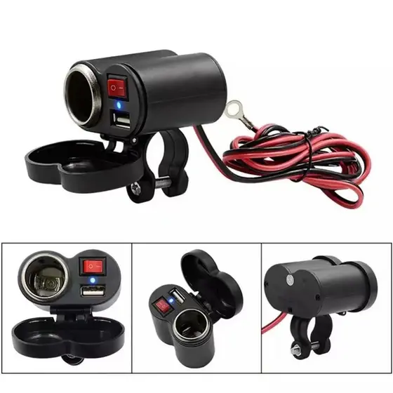Carregador De Celular Usb Turbo Para Motos Bicicleta